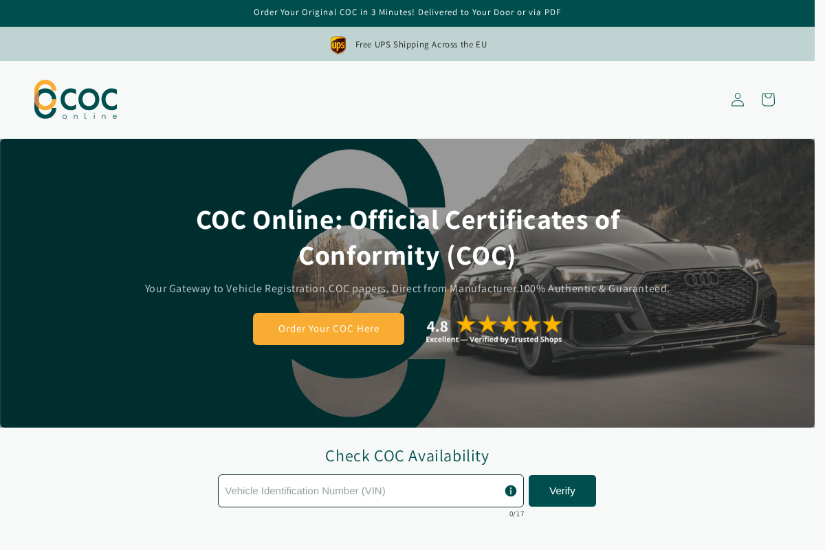 COC-Online.com homepage screenshot