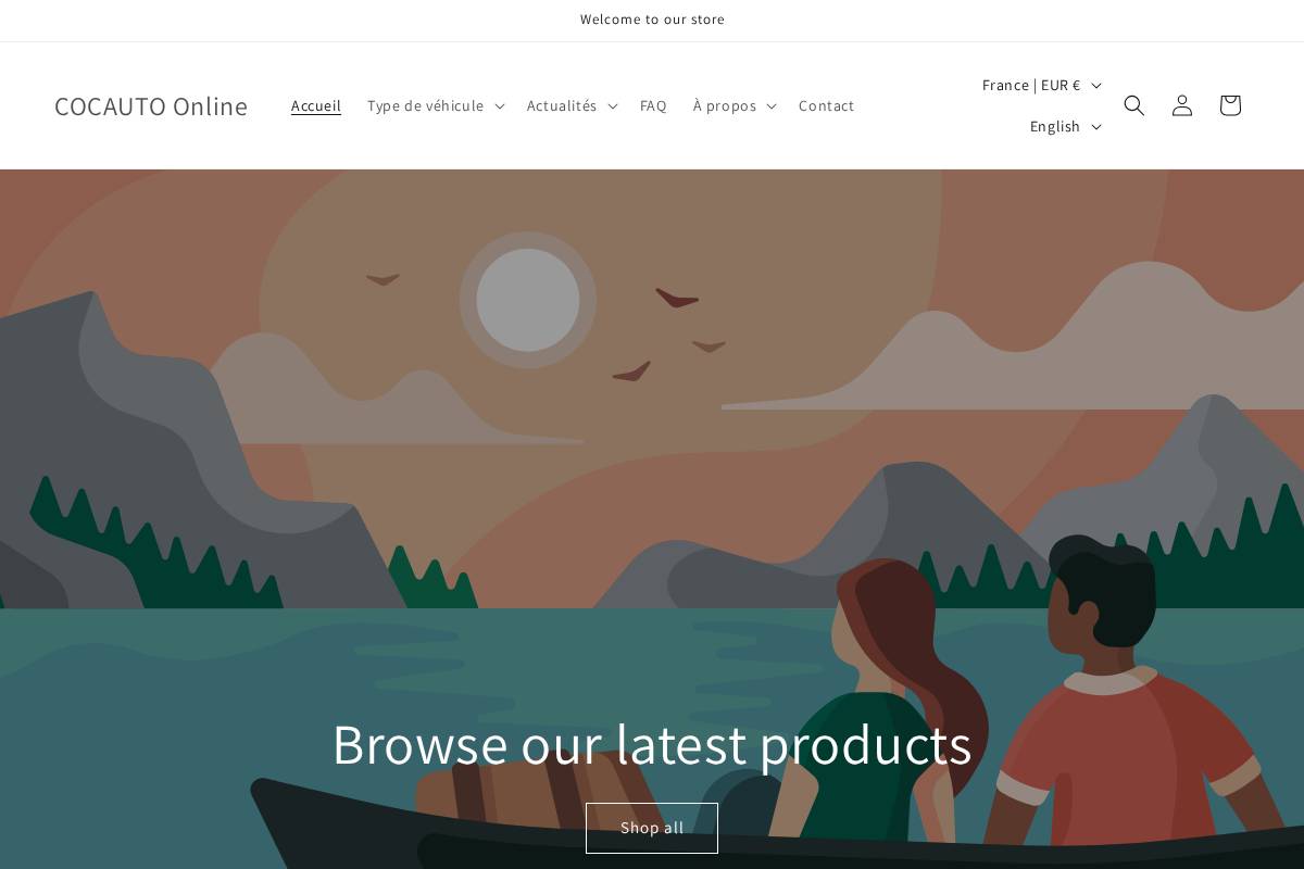 Cocauto Online homepage screenshot