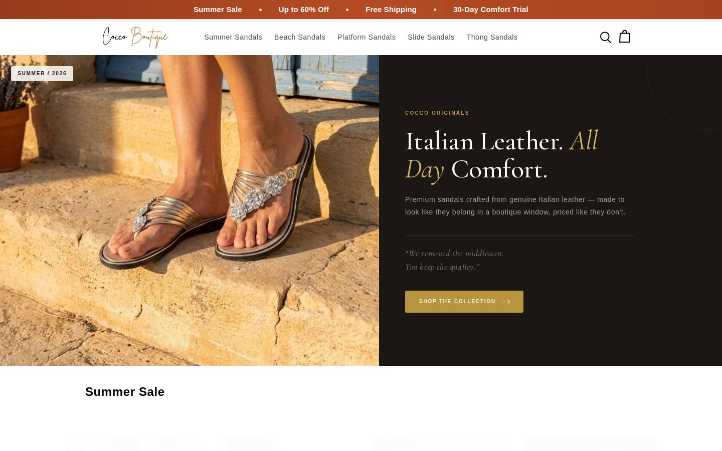 coccoboutique.com homepage screenshot