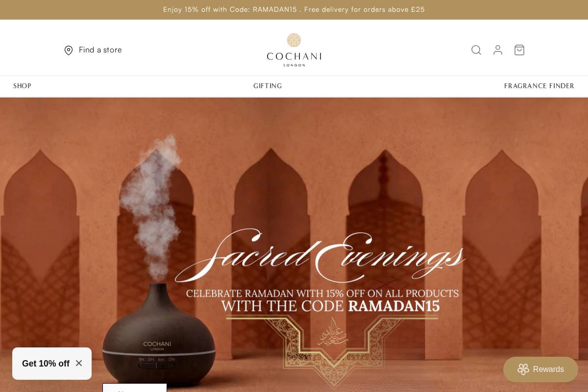 Cochani homepage screenshot