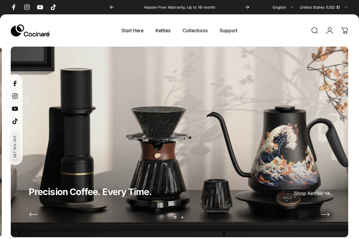 cocinare.com homepage screenshot