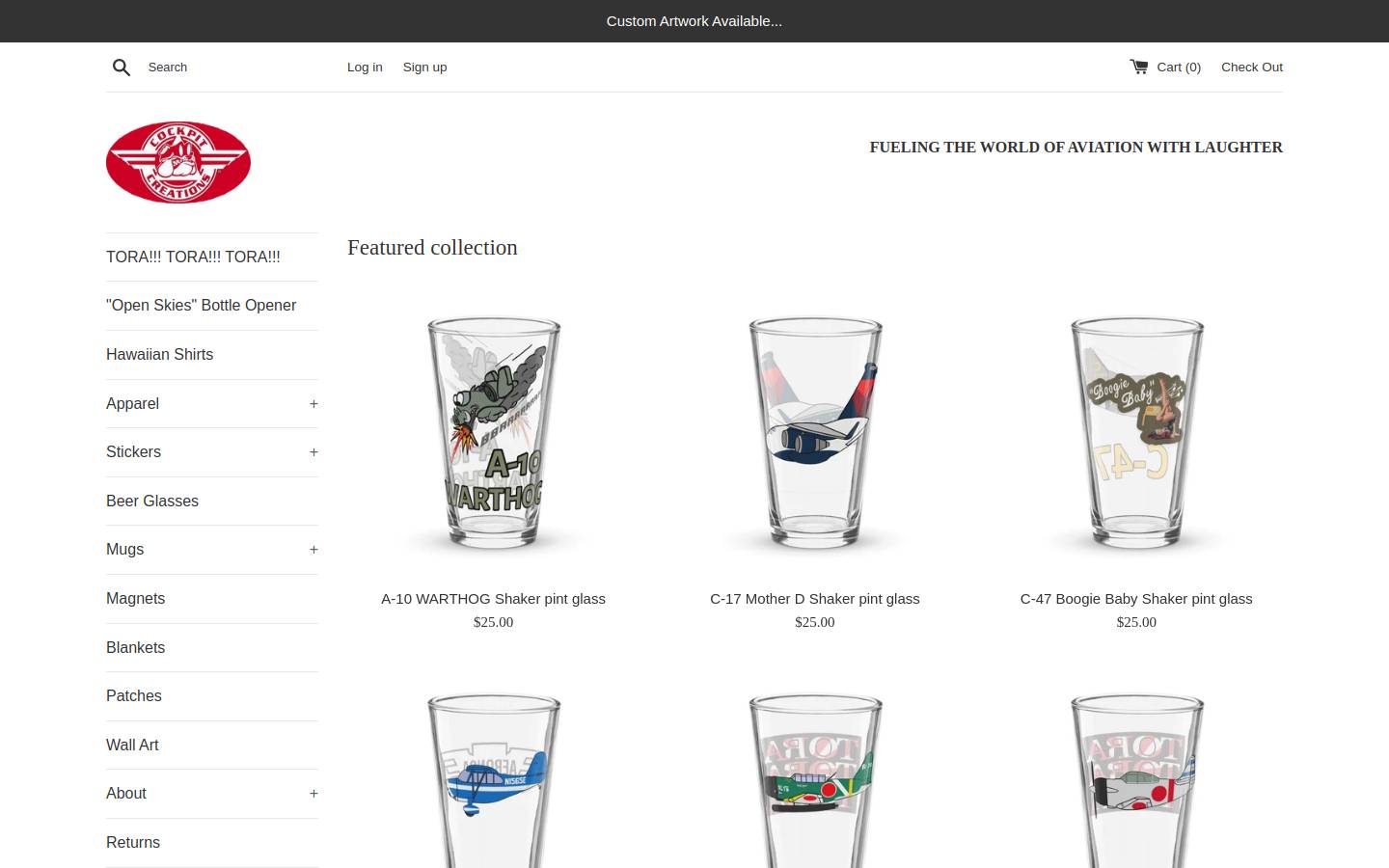 cockpitcreations.com homepage screenshot