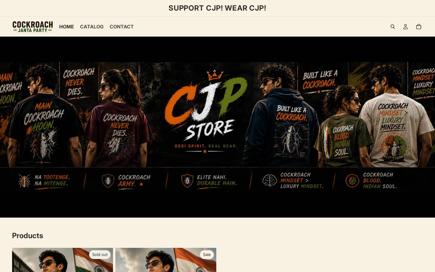 cockroachjantaparty.today homepage screenshot