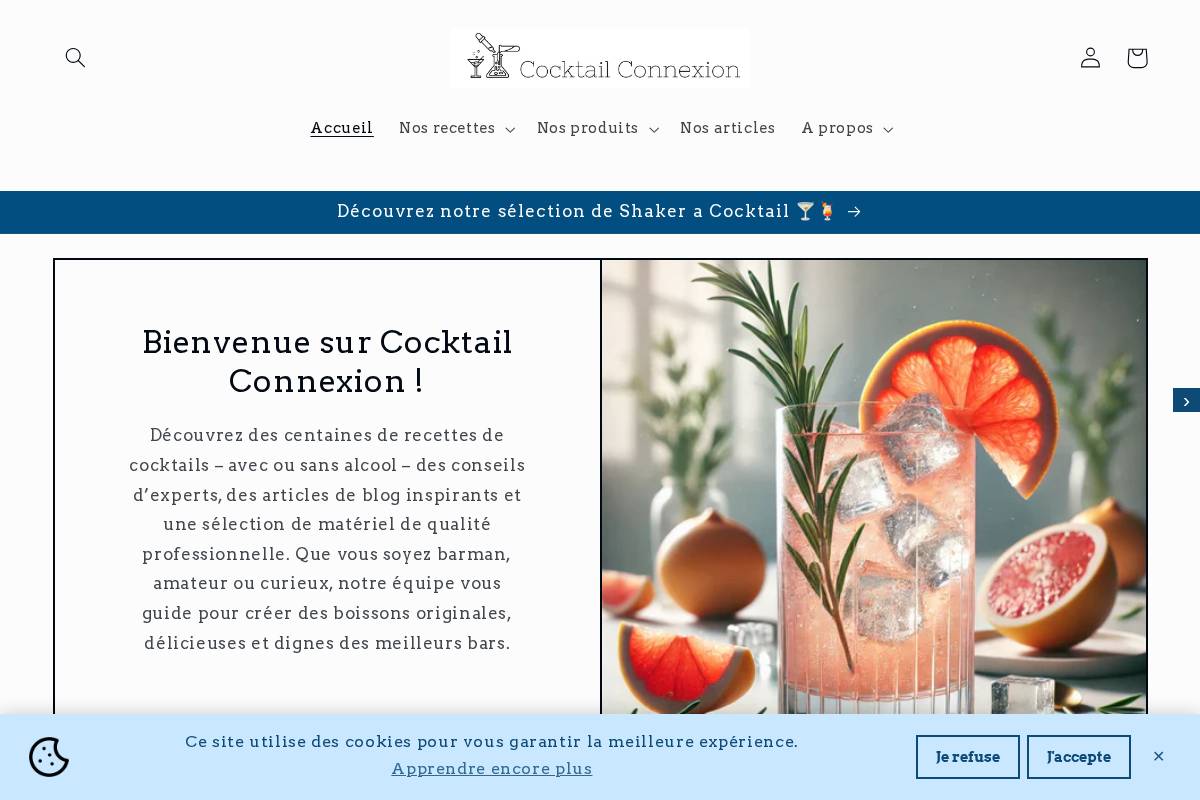 cocktailconnexion.com homepage screenshot