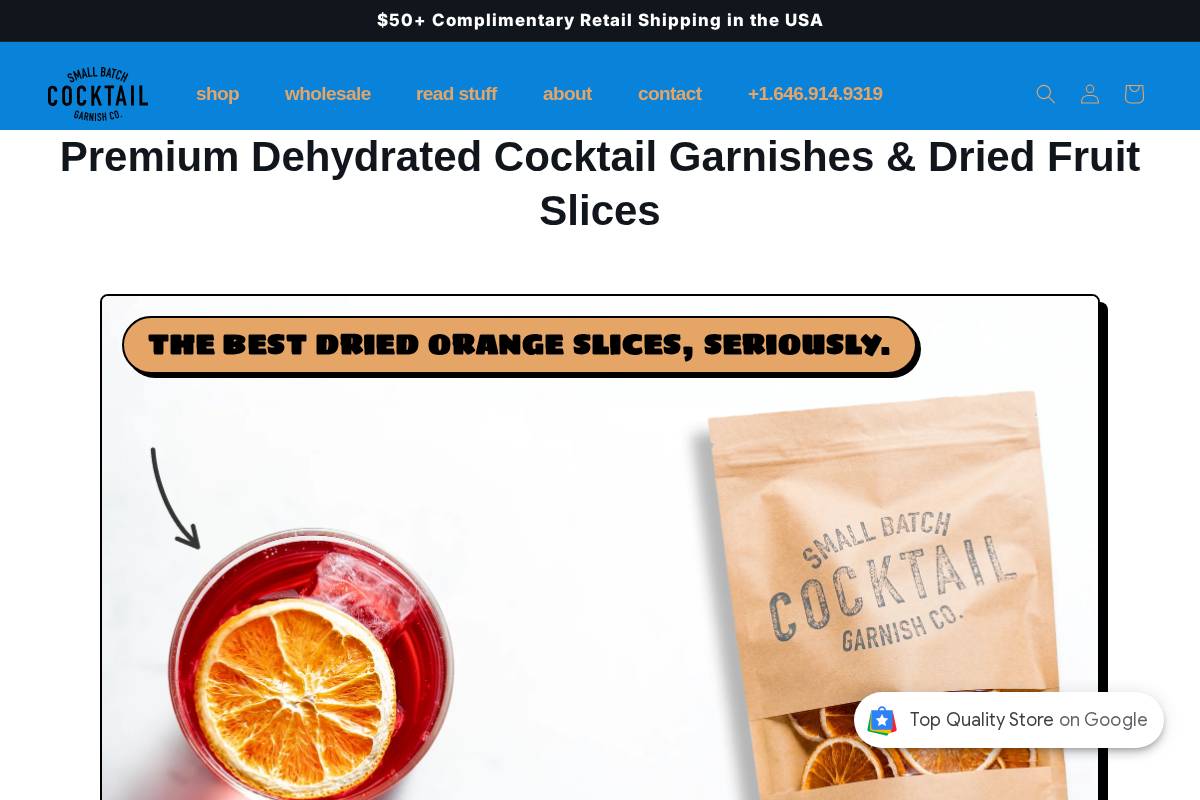 cocktailgarnish.co homepage screenshot