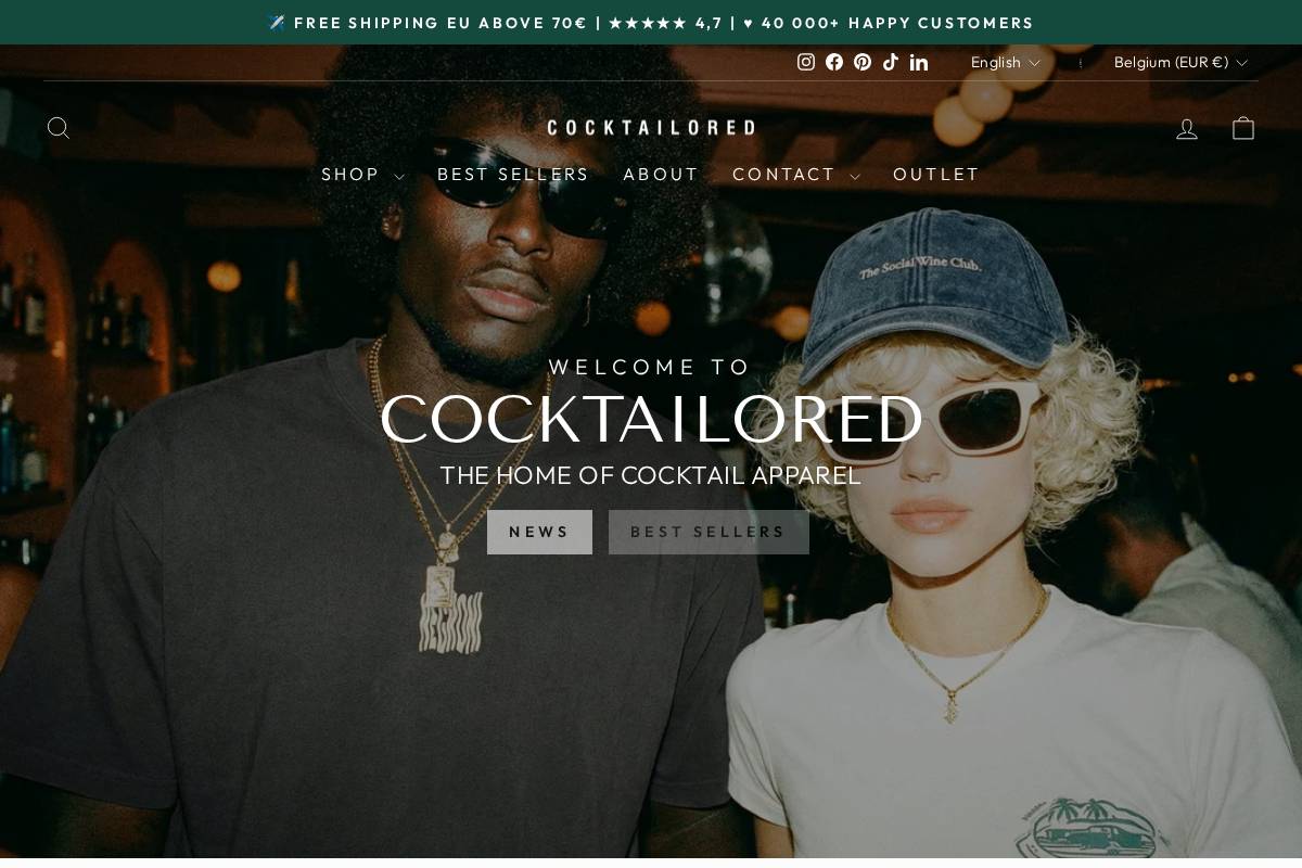 cocktailored.be homepage screenshot