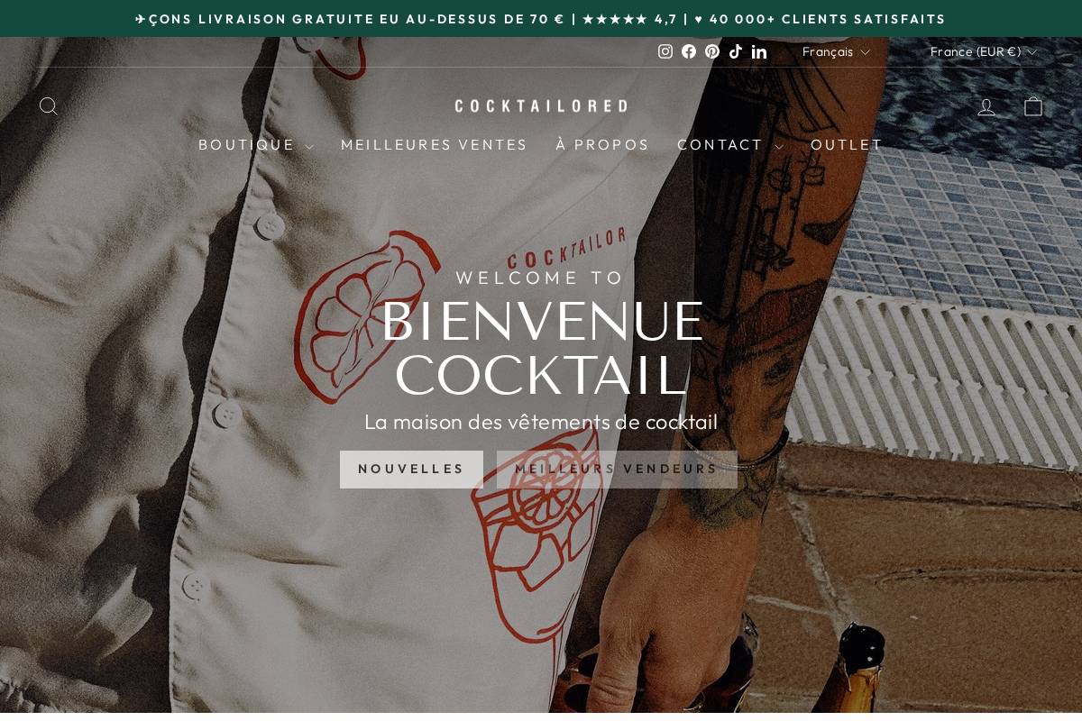cocktailored.fr homepage screenshot
