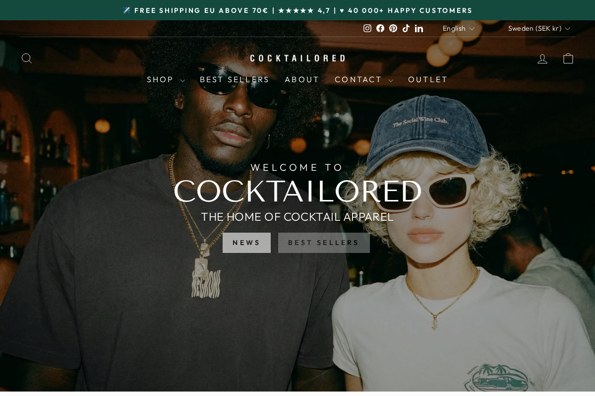 Cocktailored AB homepage screenshot