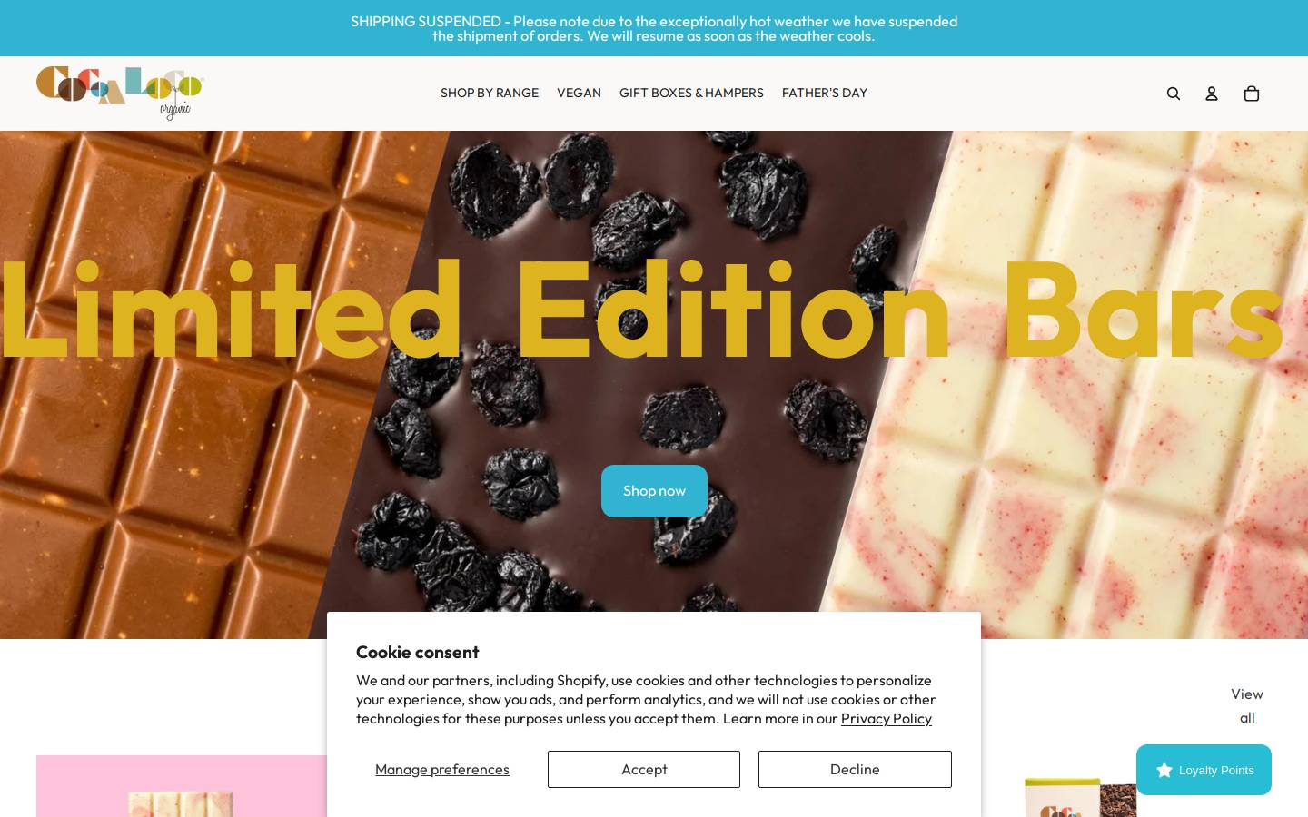 Cocoa Loco homepage screenshot