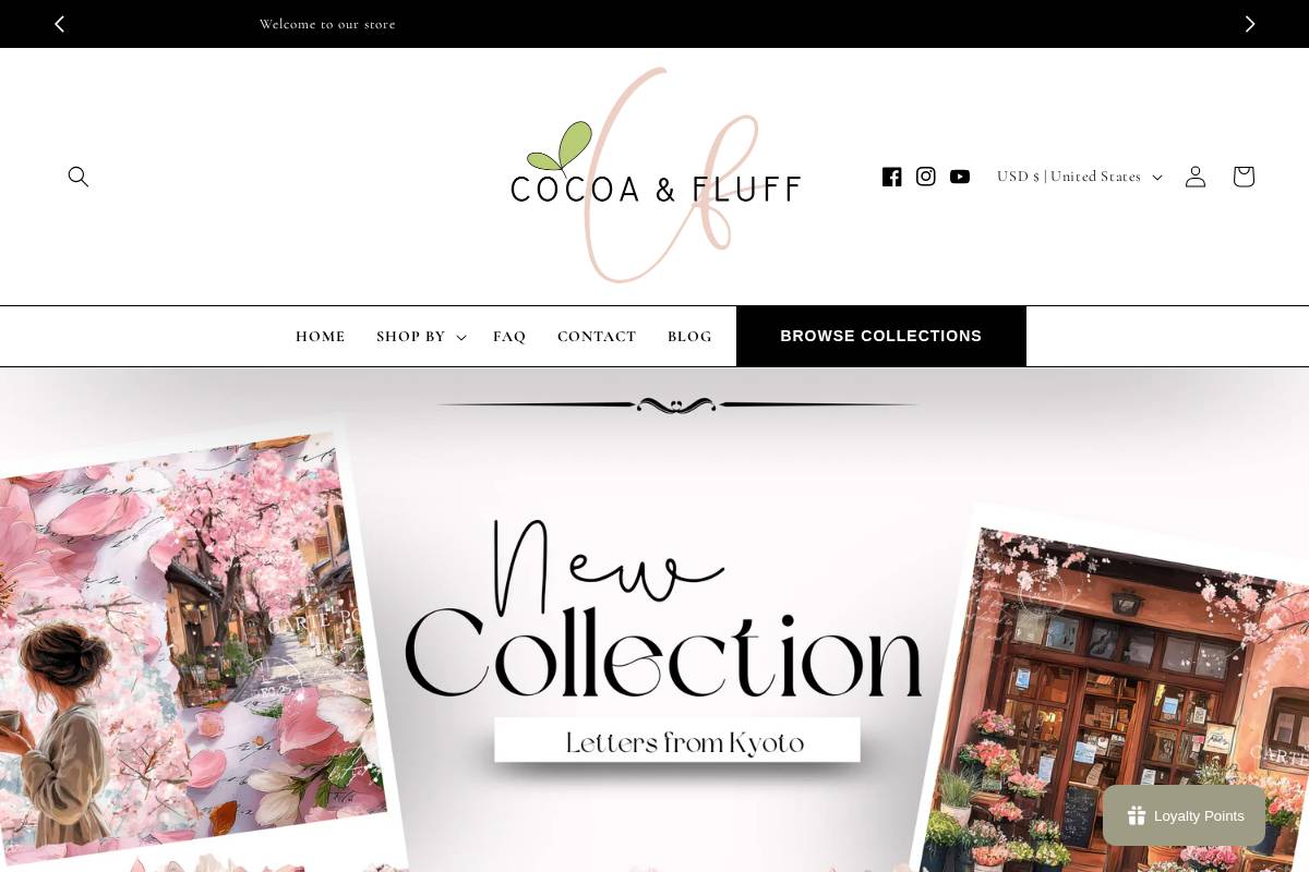 cocoandfluff.com homepage screenshot