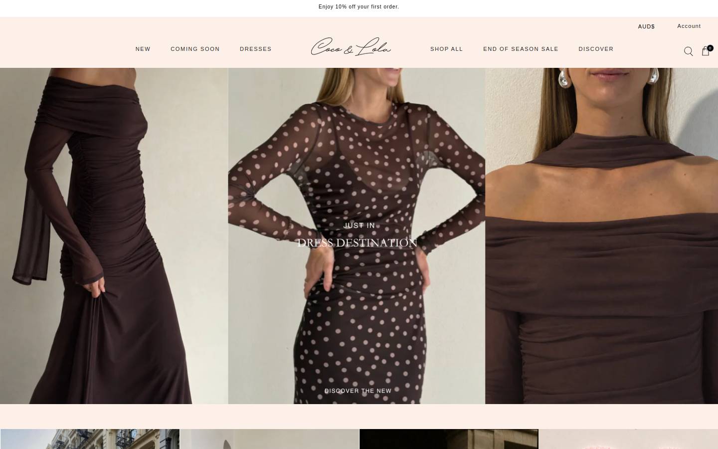cocoandlola.com.au homepage screenshot