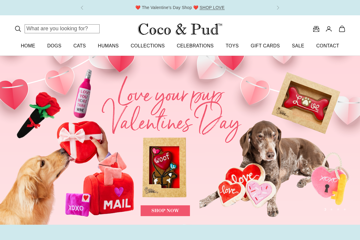 Coco & Pud homepage screenshot