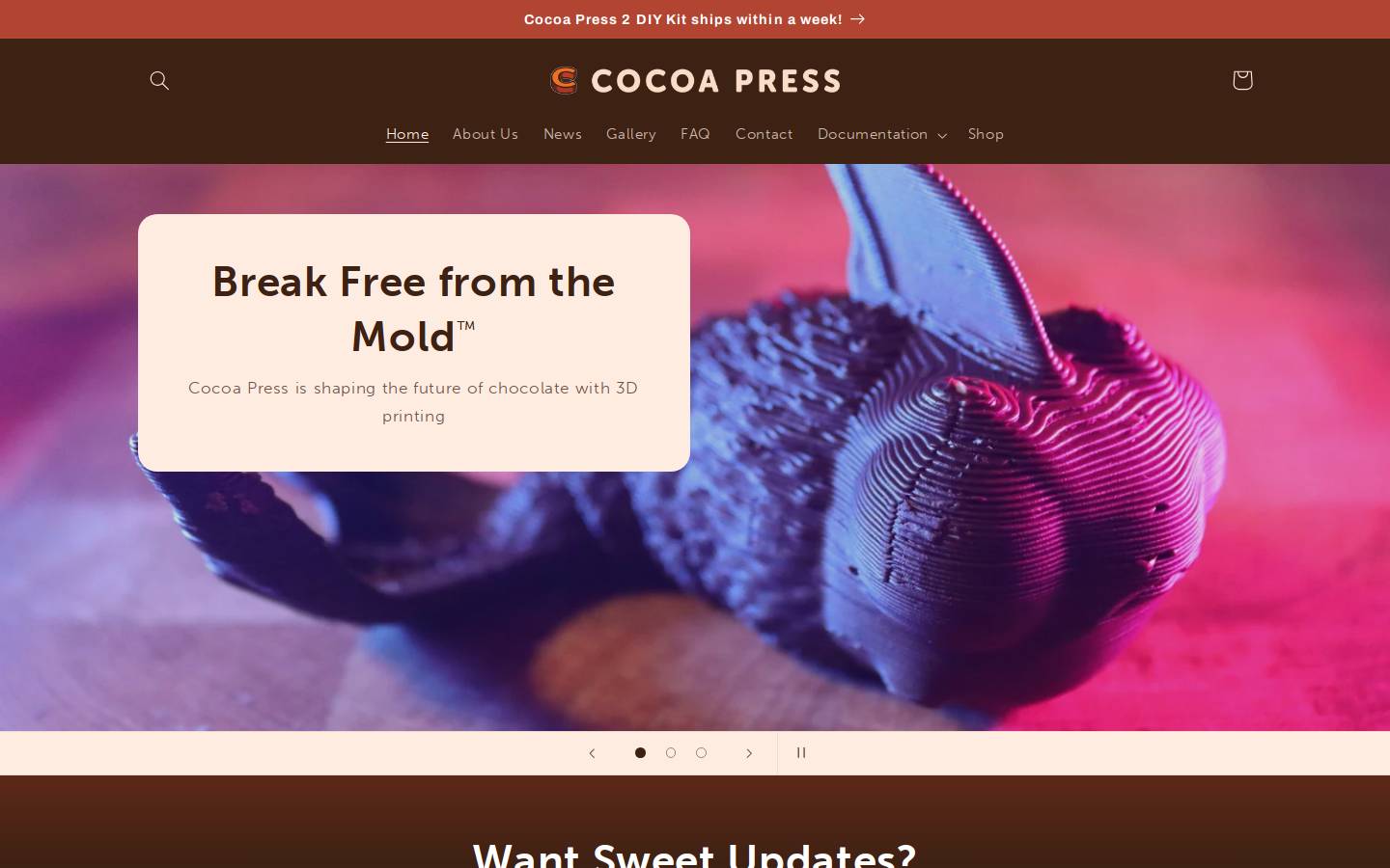 cocoapress.com homepage screenshot