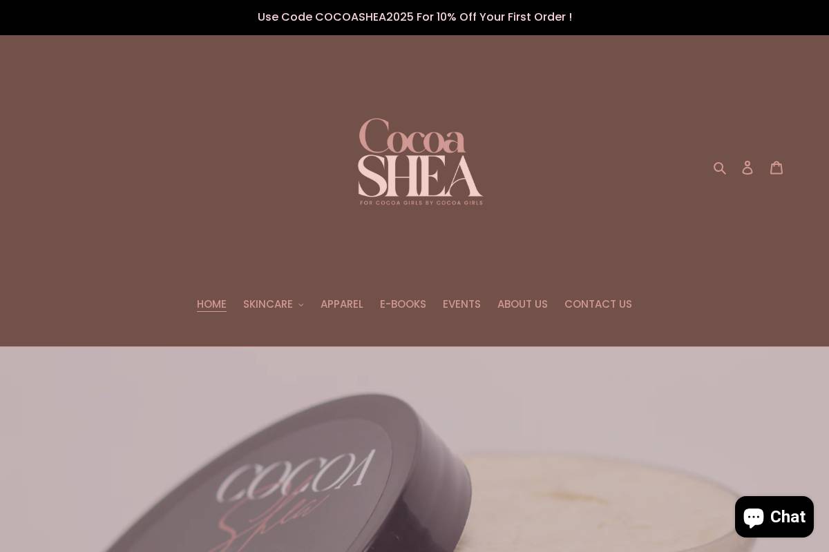 ShopCocoaShea homepage screenshot
