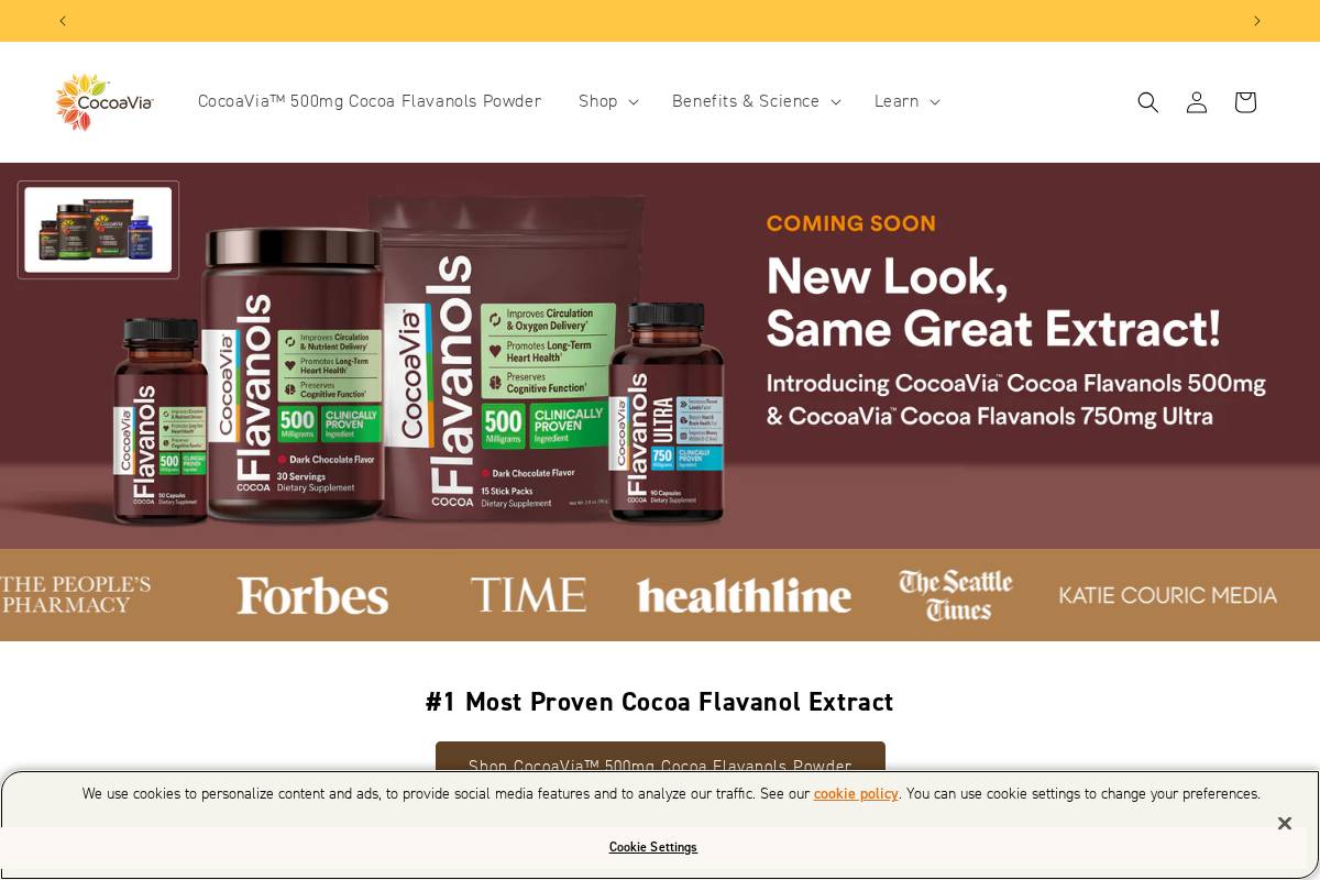 cocoavia.com homepage screenshot