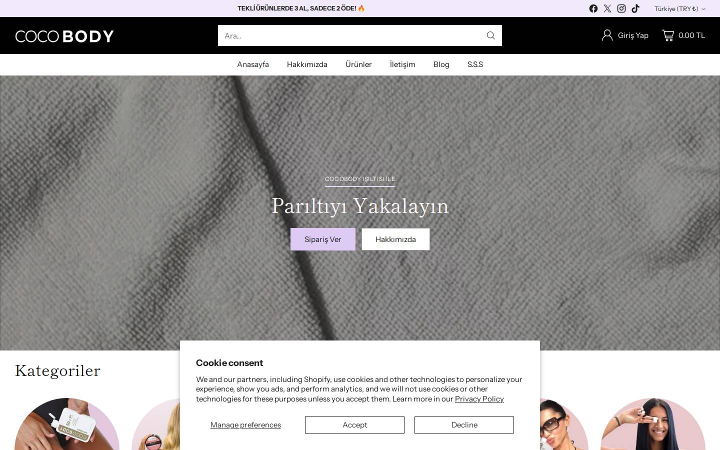 cocobodyturkiye.com homepage screenshot