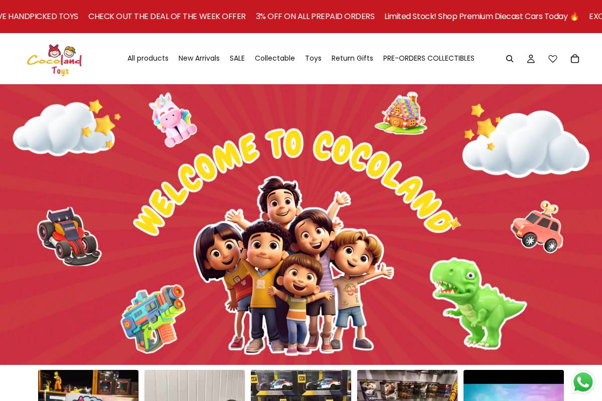 cocolandtoys.com homepage screenshot