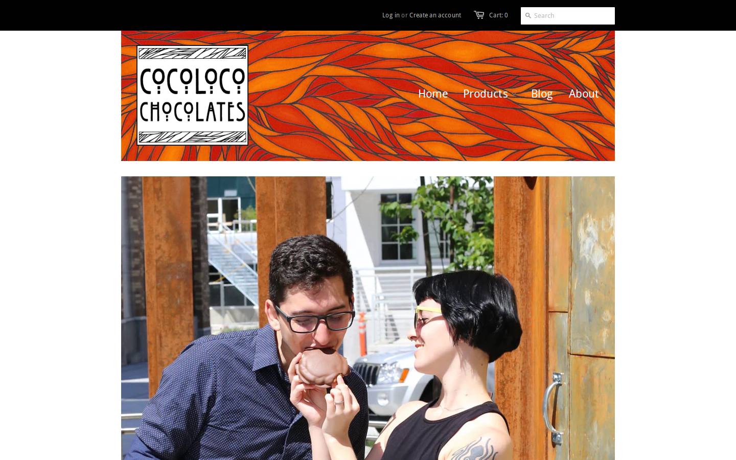 cocolocochocolates.com homepage screenshot