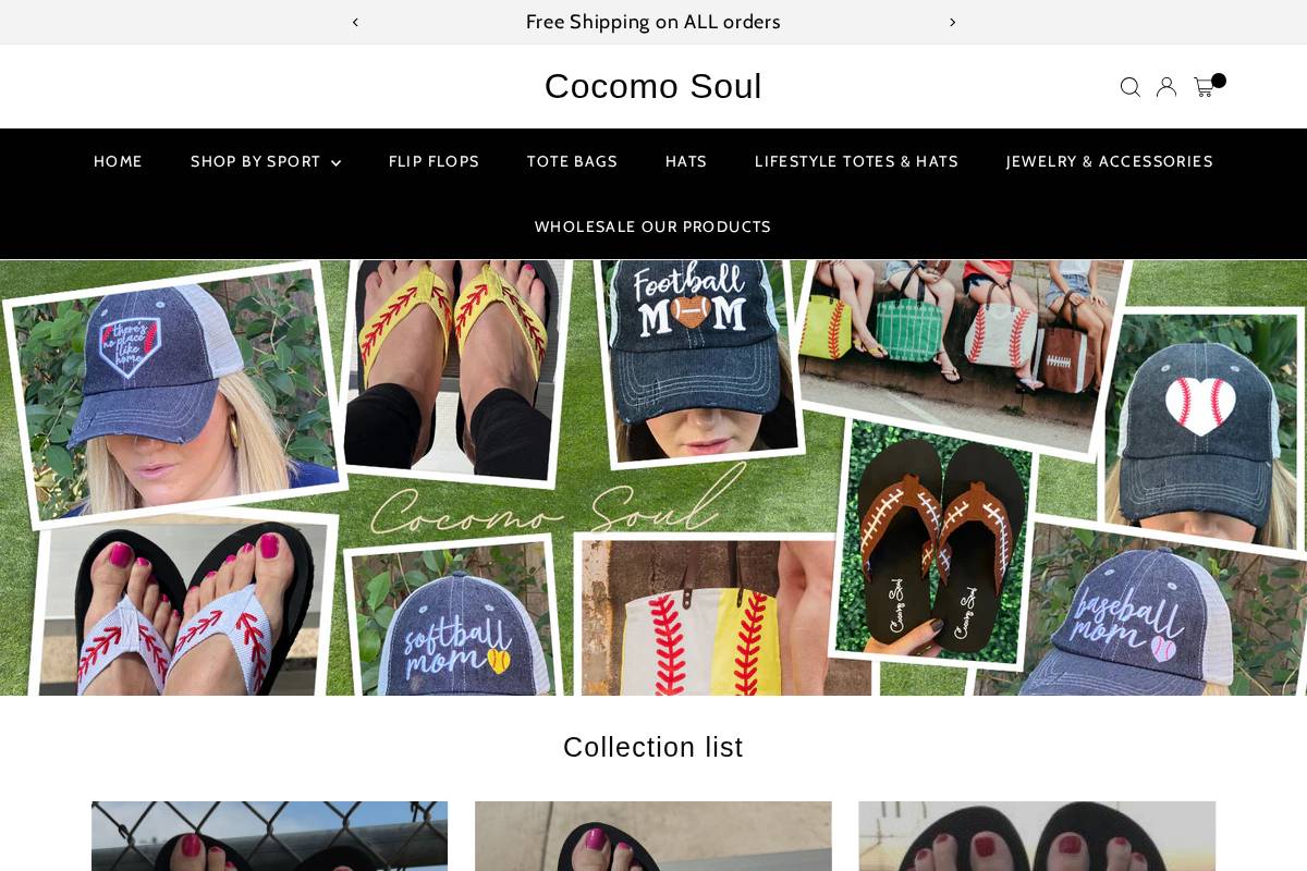 cocomosoul.com homepage screenshot