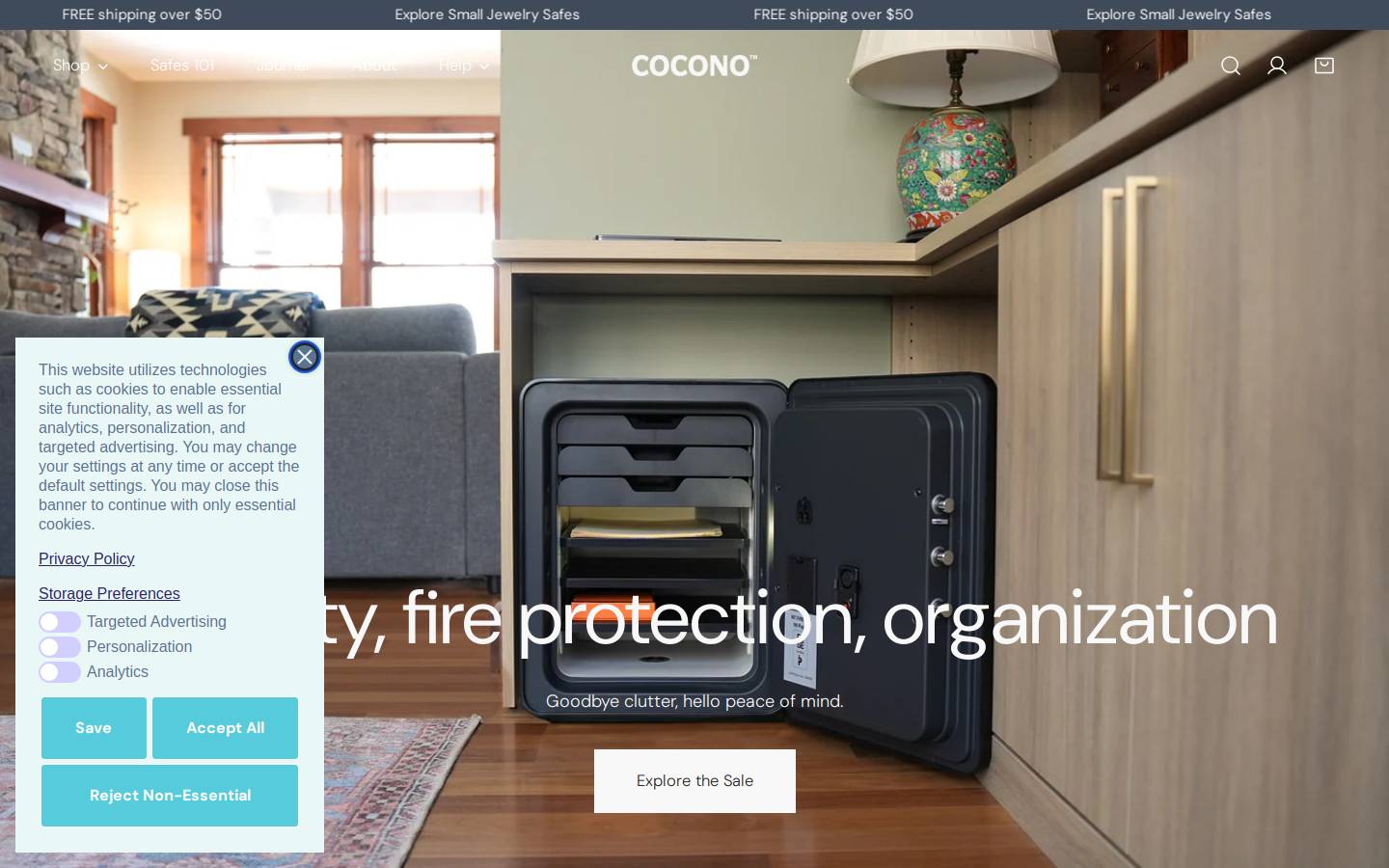 coconosafes.com homepage screenshot
