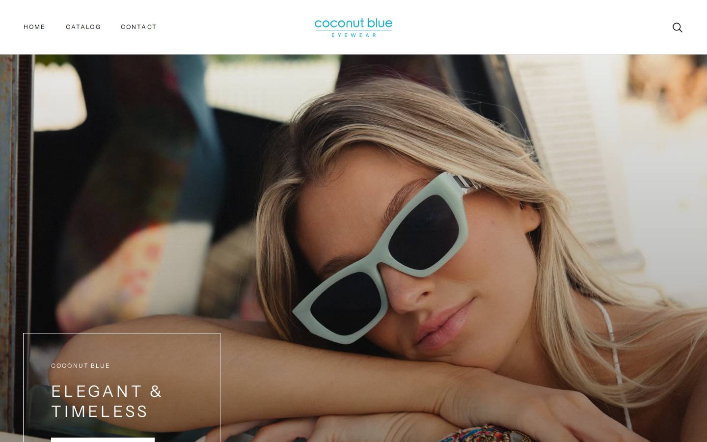 coconutbluesunglasses.com homepage screenshot