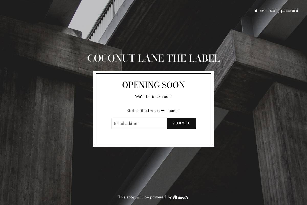 coconutlanethelabel.com homepage screenshot