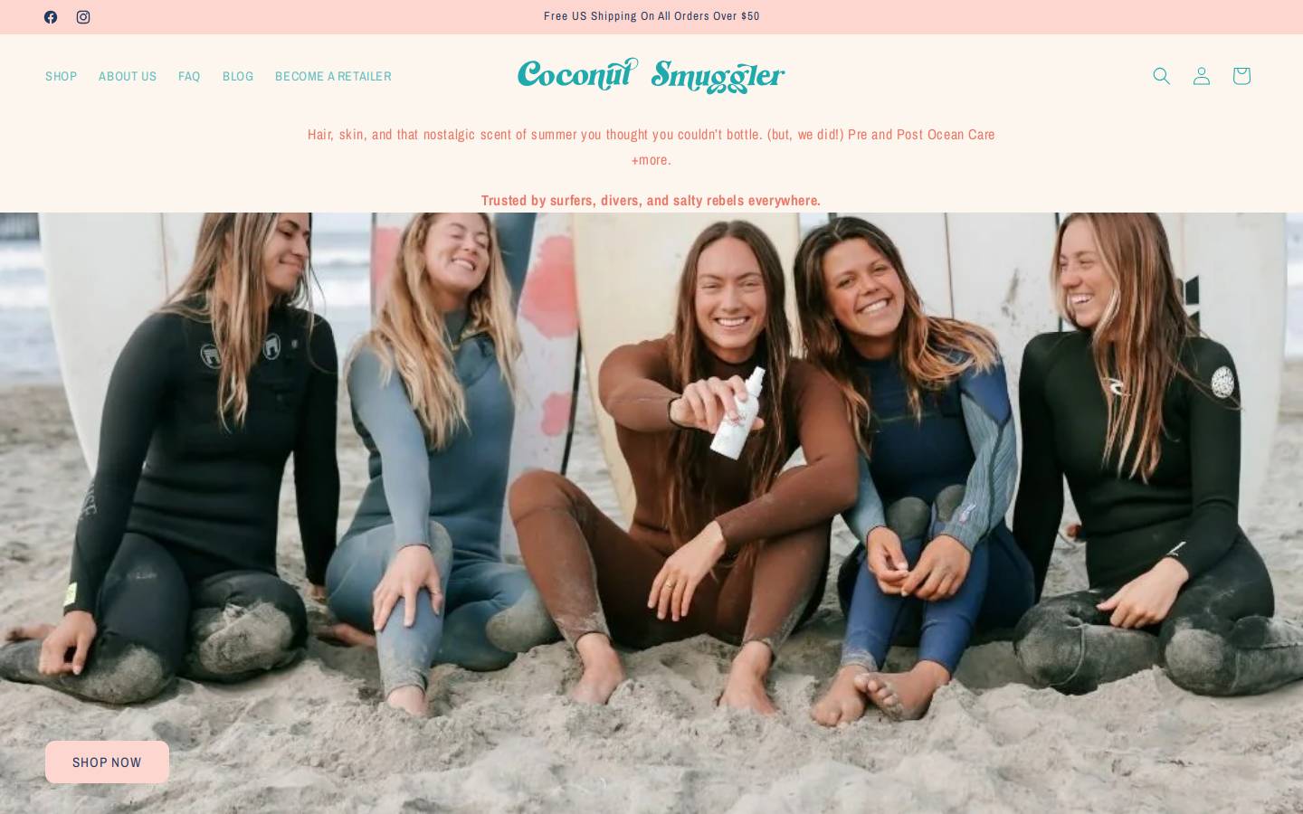 coconutsmuggler.com homepage screenshot