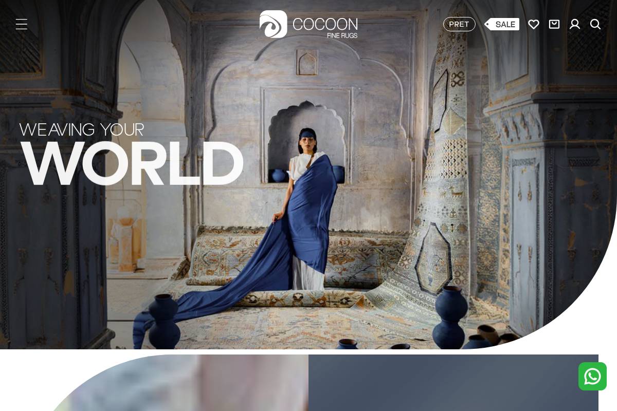 cocooncarpets.com homepage screenshot