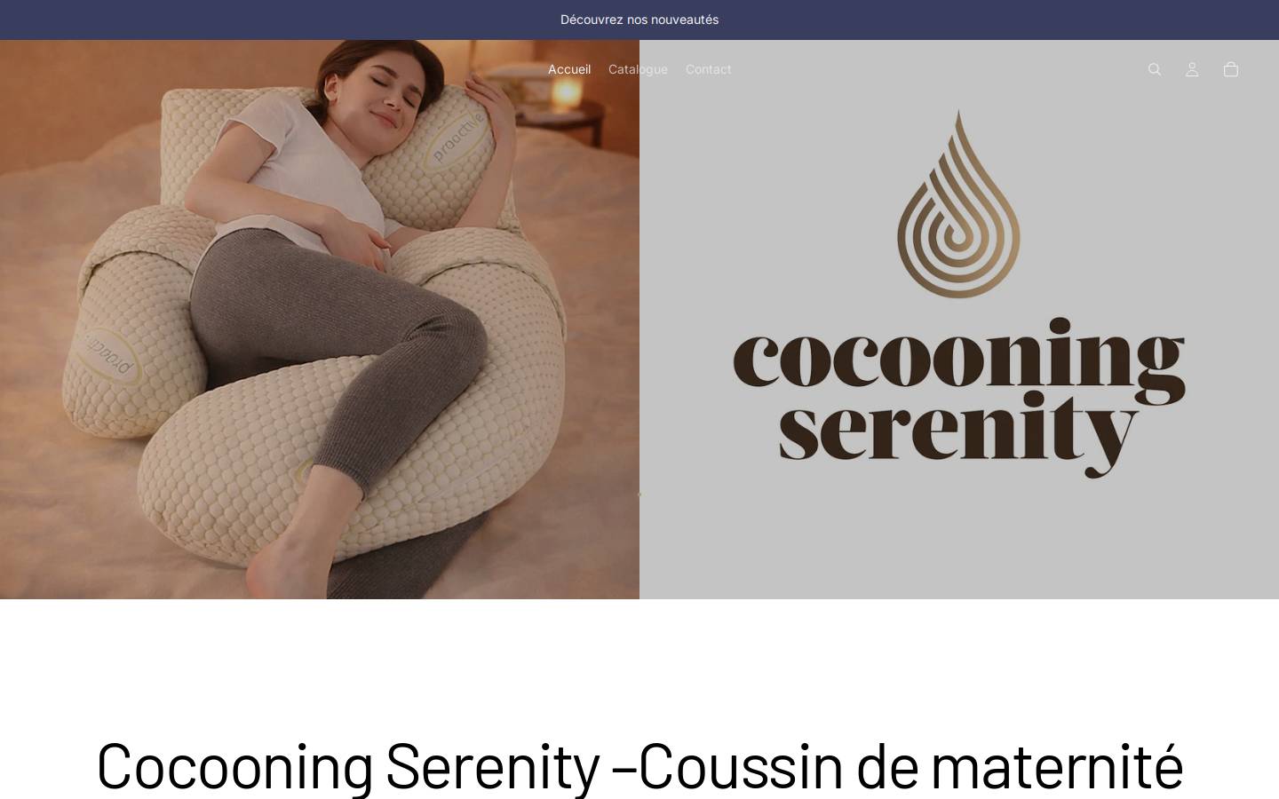 cocooning-serinity.com homepage screenshot
