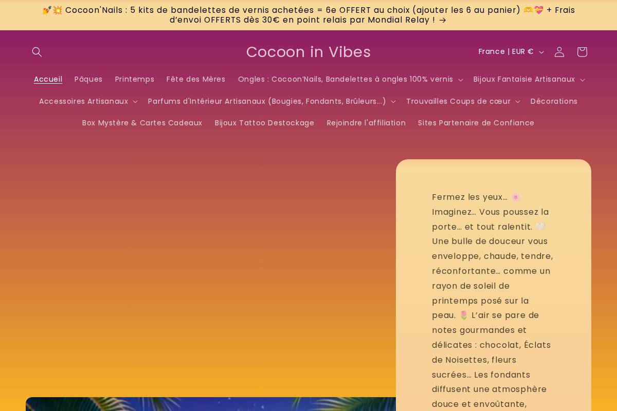 cocooninvibes.fr homepage screenshot