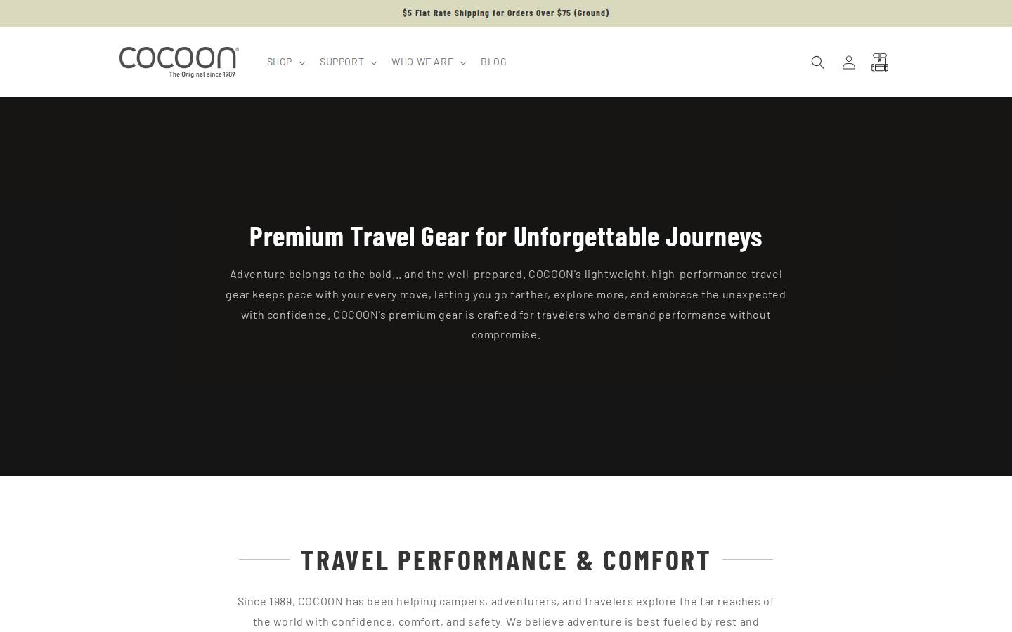 cocoonusa.com homepage screenshot