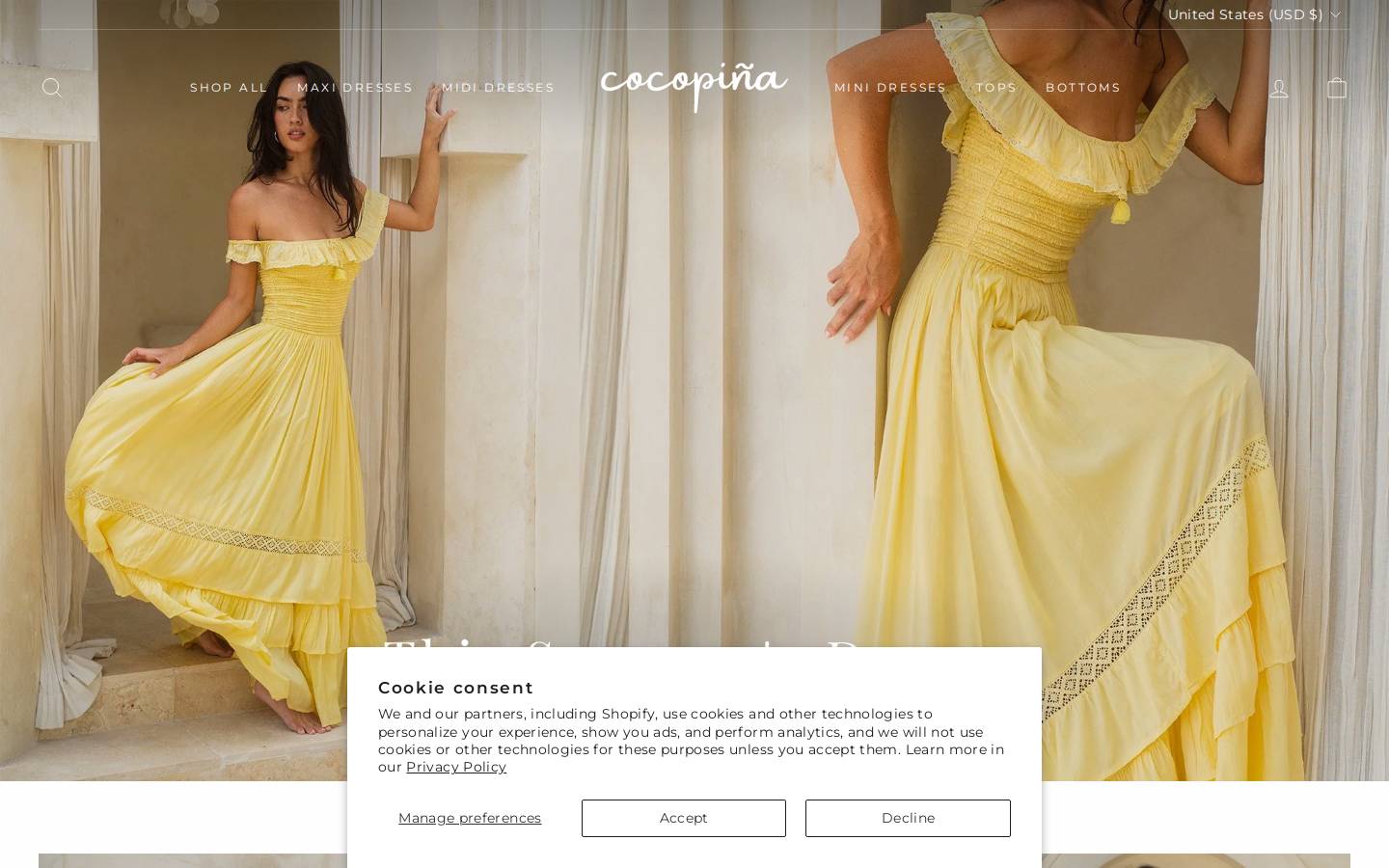 cocopina.com homepage screenshot