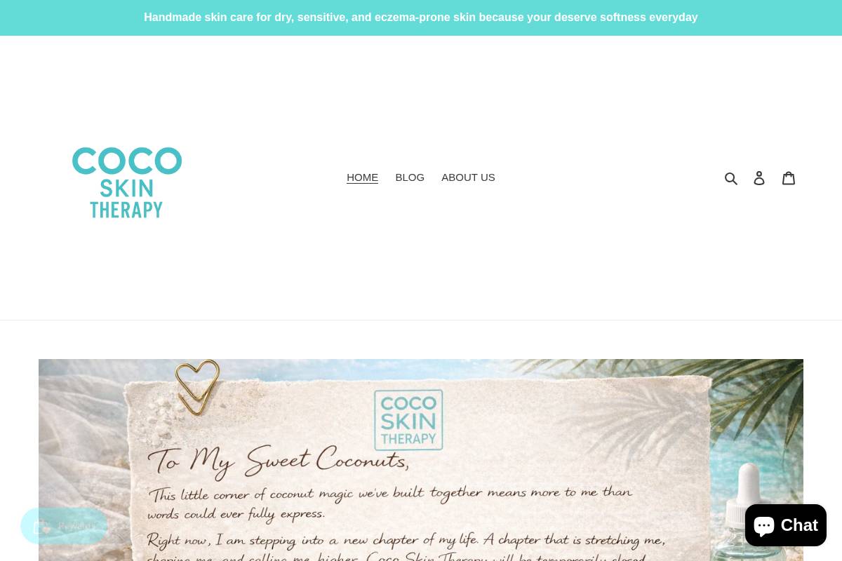 cocoskintherapy.com homepage screenshot