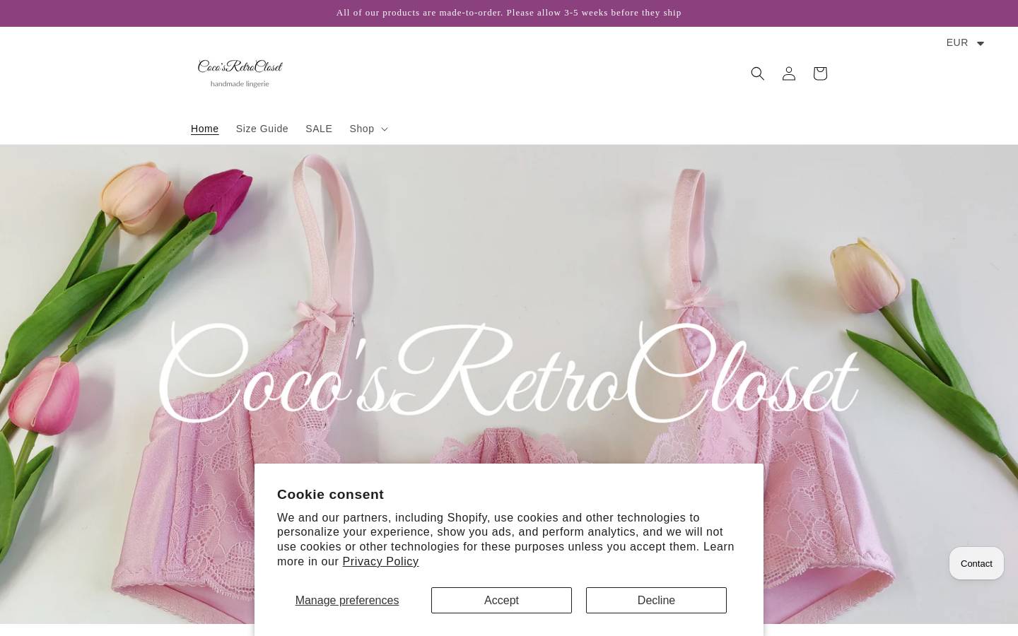cocosretrocloset.com homepage screenshot