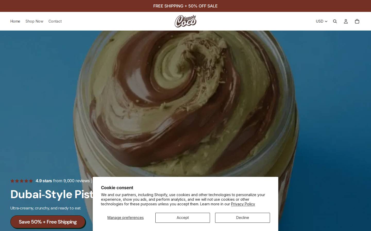 cocosupply.co homepage screenshot