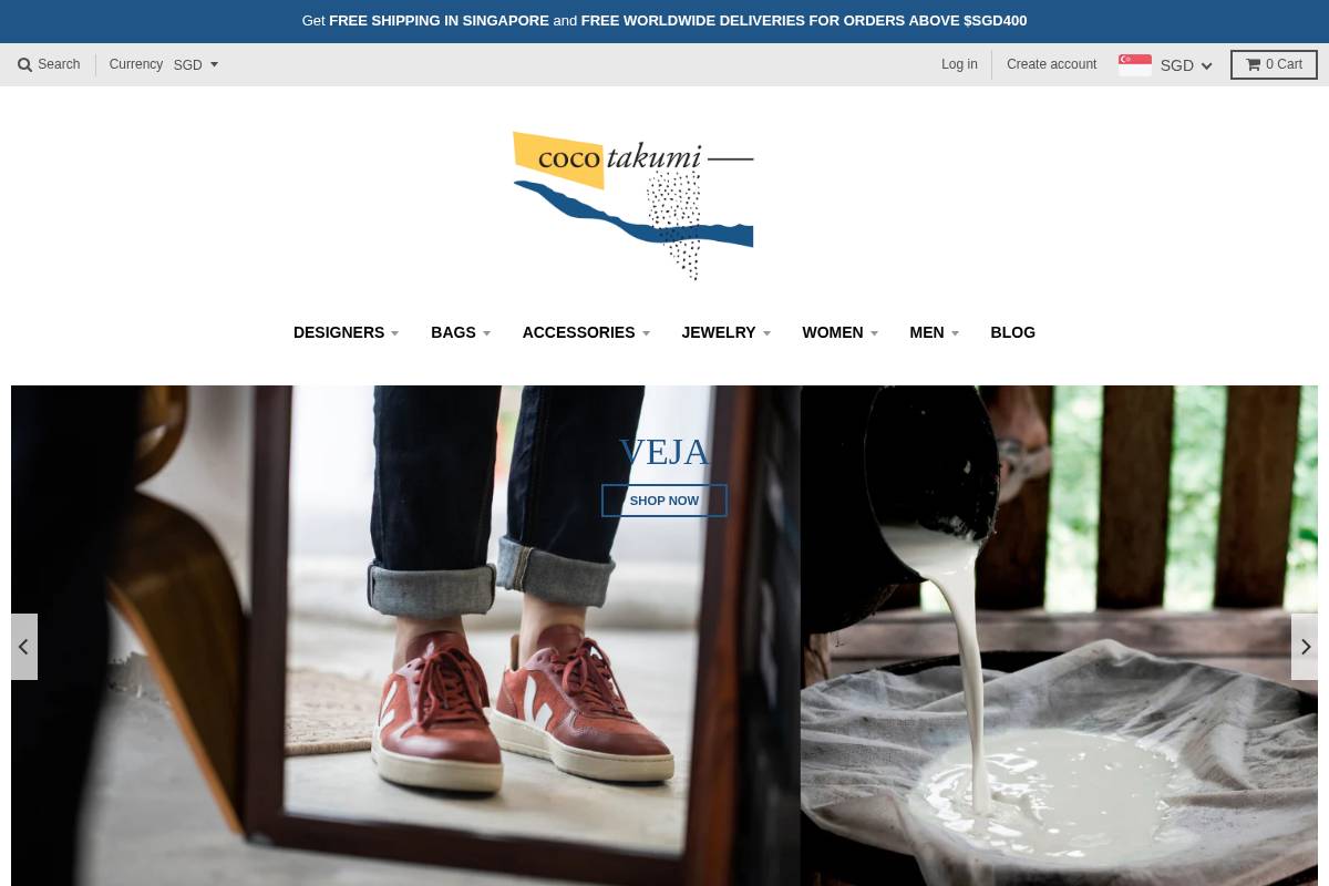 cocotakumi.com homepage screenshot
