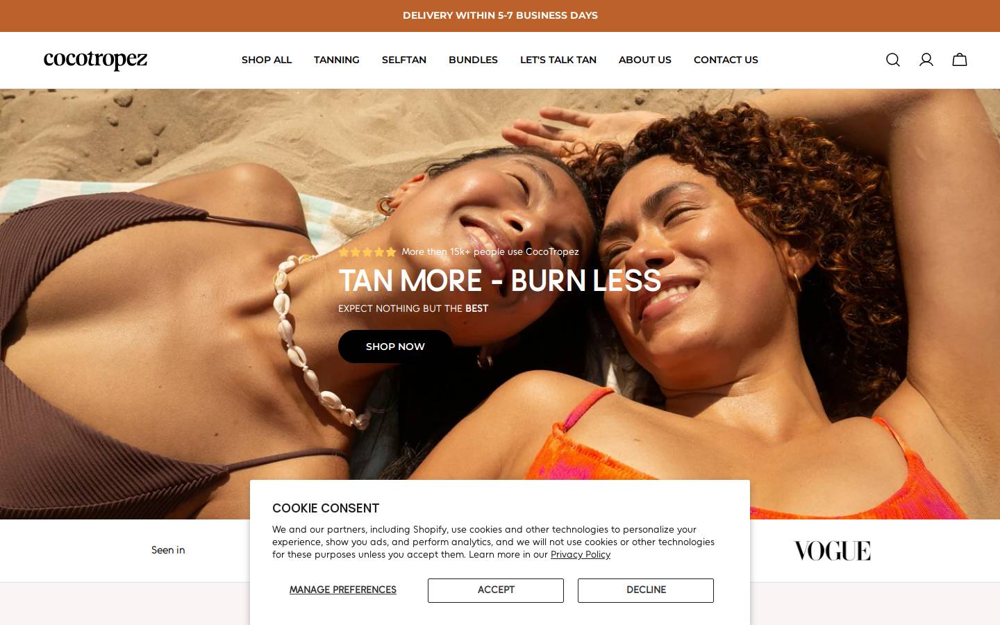 cocotropez.com homepage screenshot