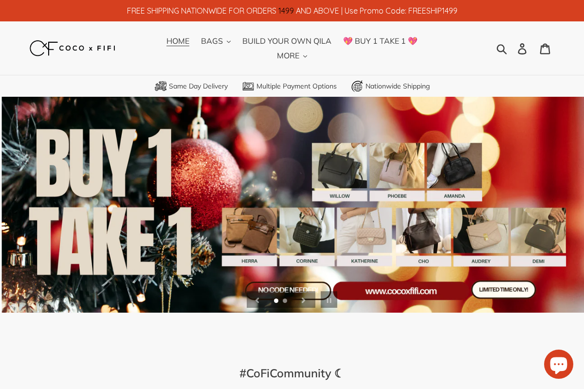 Coco x Fifi homepage screenshot