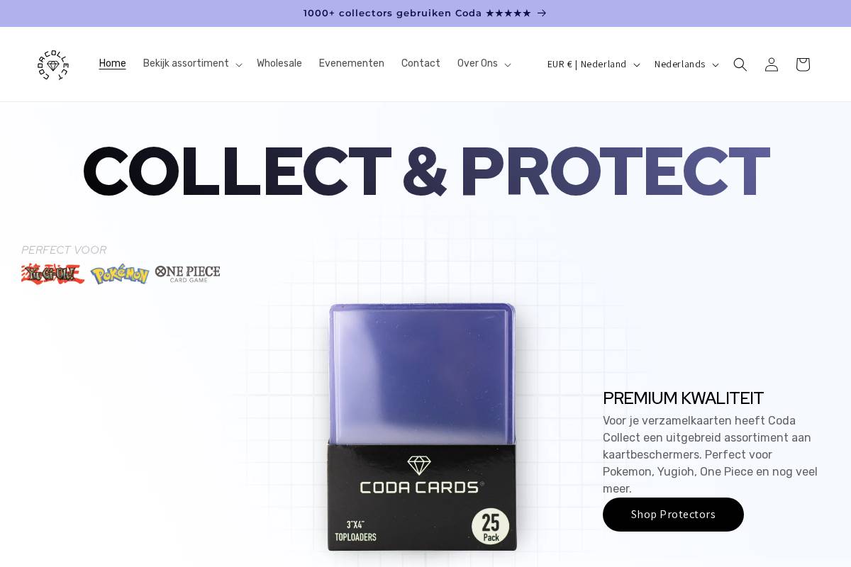 Codacollect homepage screenshot