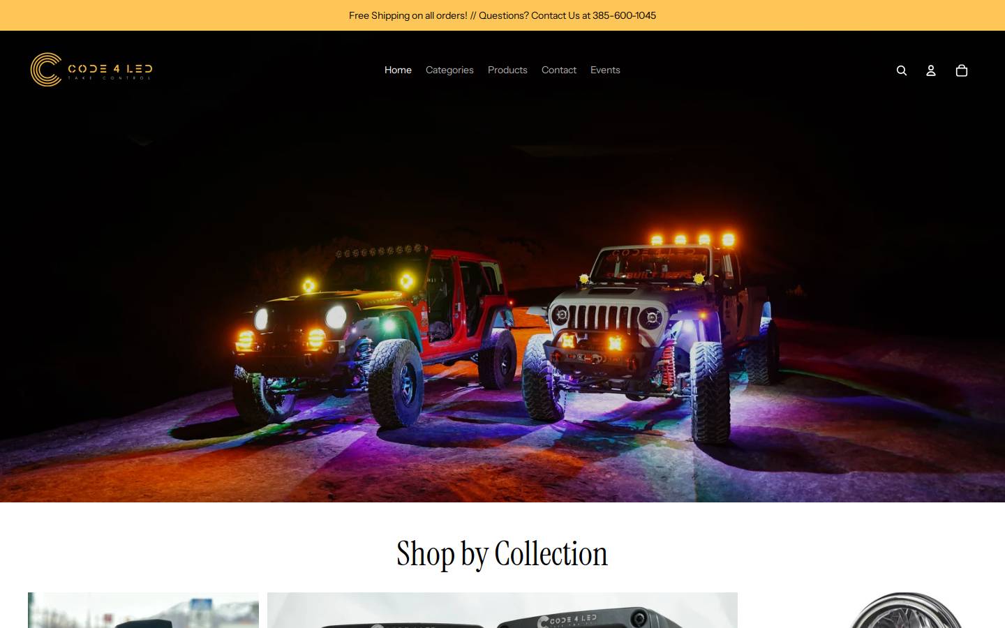 code4ledsupply.com homepage screenshot