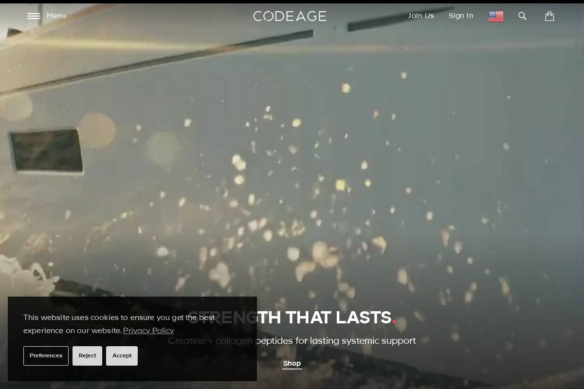 Codeage homepage screenshot
