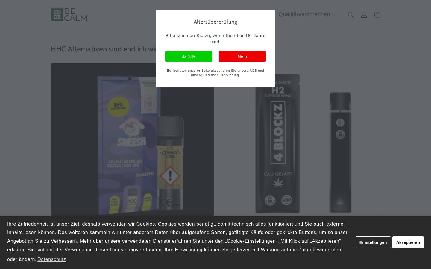 codebecalm.de homepage screenshot