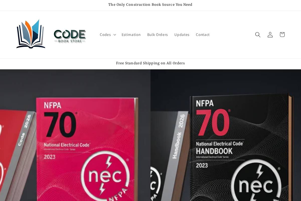 codebookstore.com homepage screenshot