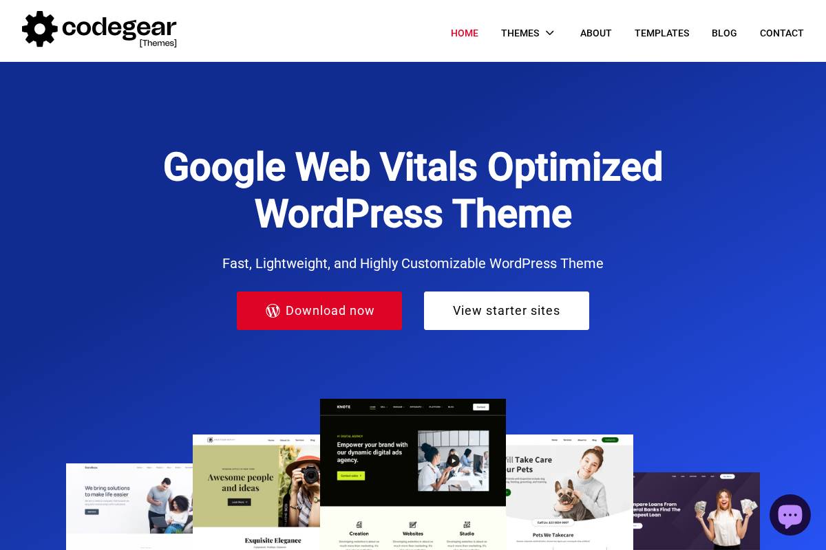 codegearthemes.com homepage screenshot