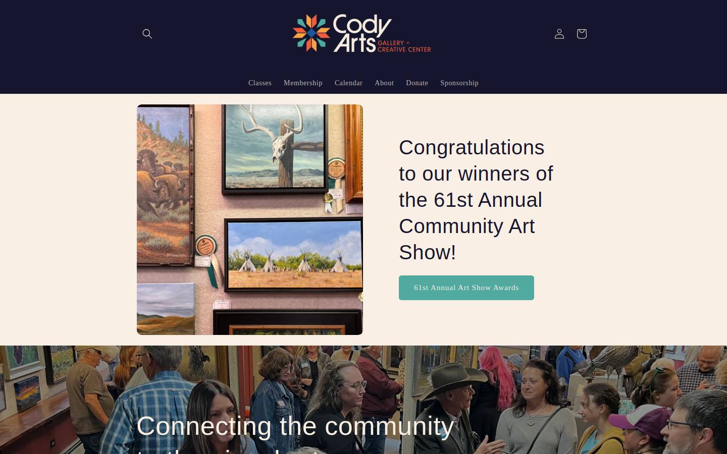 codycountryartleague.com homepage screenshot