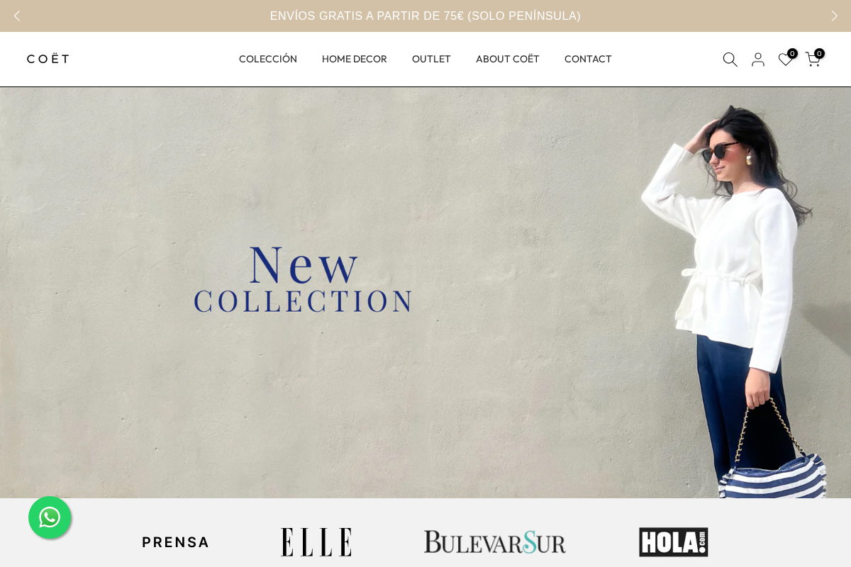 coetcollection.com homepage screenshot