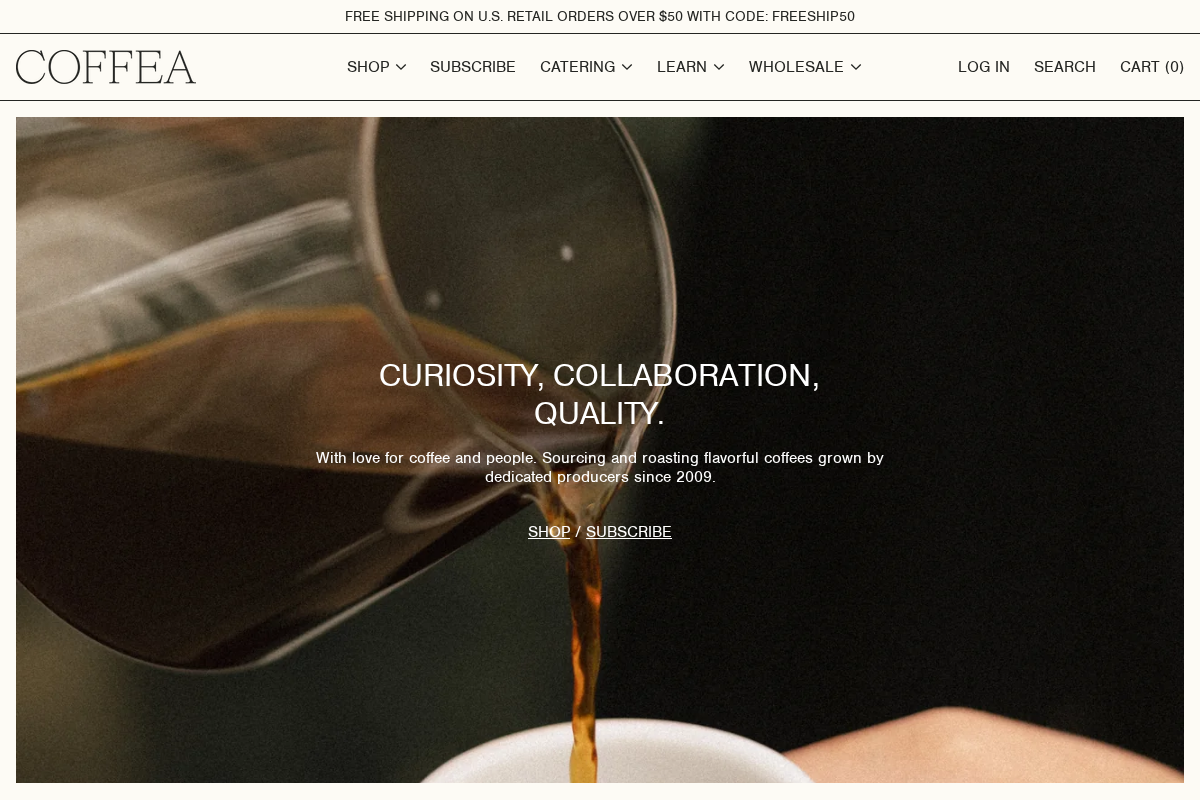 coffearoasterie.com homepage screenshot