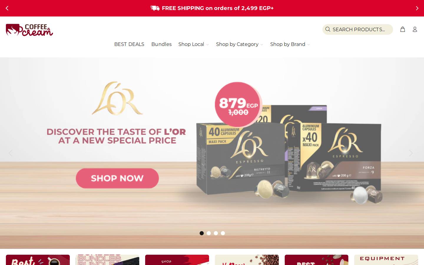 coffeeandcream.app homepage screenshot