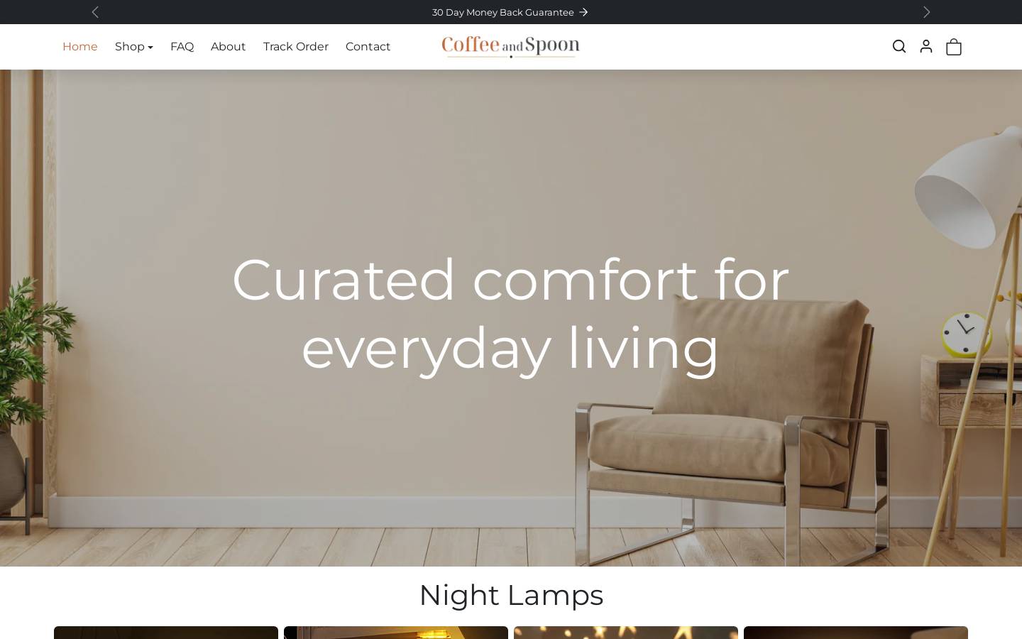 coffeeandspoon.com homepage screenshot