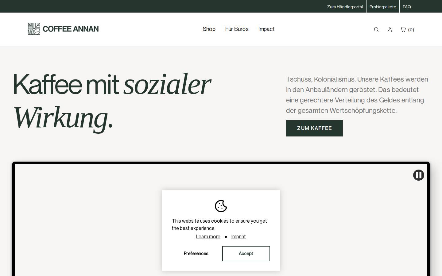 coffeeannan.com homepage screenshot